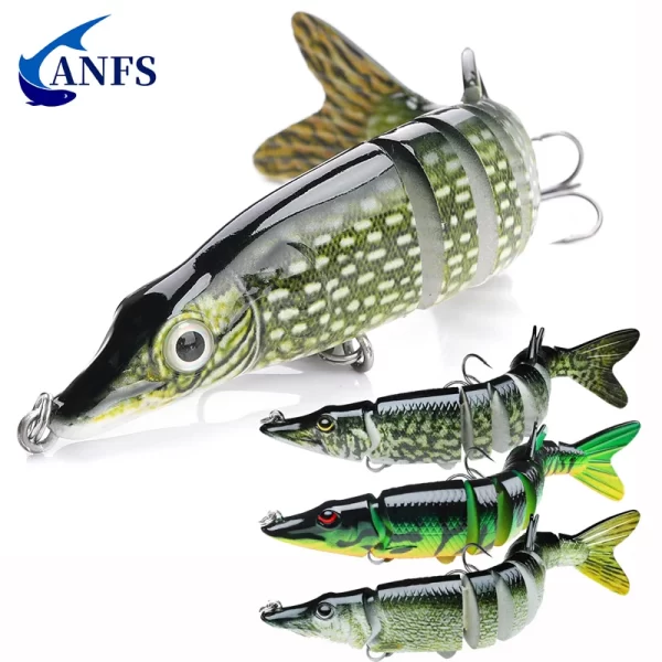 ANFS Fishing Lures for Bass Trout Multi Jointed Swimbaits Slow Sinking Bionic Swimming Lures Bass Freshwater Saltwater Bass