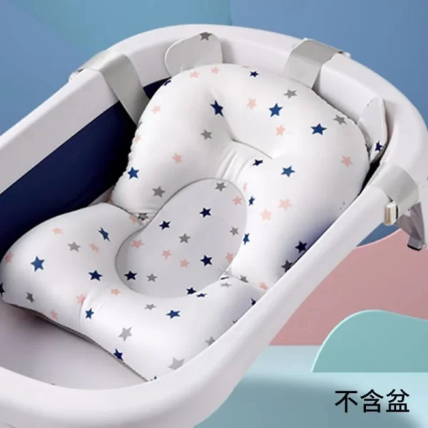 Baby Bath Seat Support Mat Infant Anti-Slip Soft Comfort Body Cushion Foldable Baby Bath Tub Pad Chair Newborn Bathtub Pillow