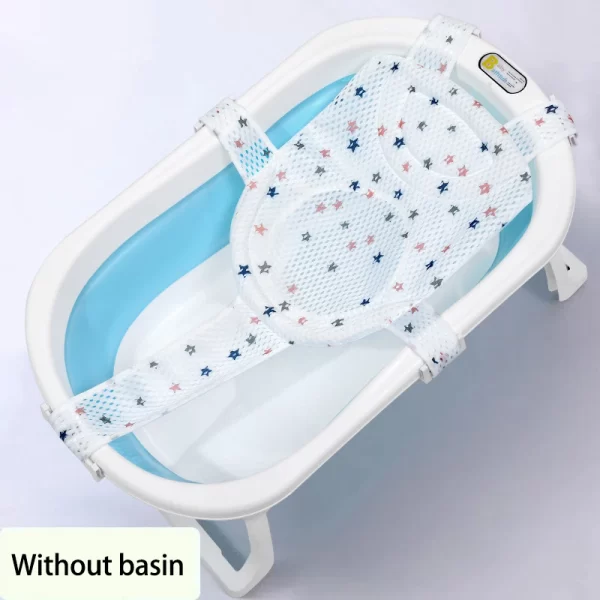 Bathroom newborn bath net suspension mat non-slip baby bath mat length adjustable bathtub bracket baby bath recliner seat